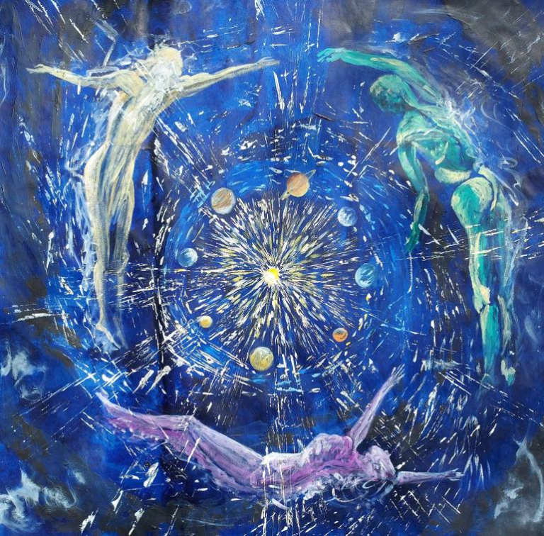 Celestial Rhythms: Painting the Cosmic Dance